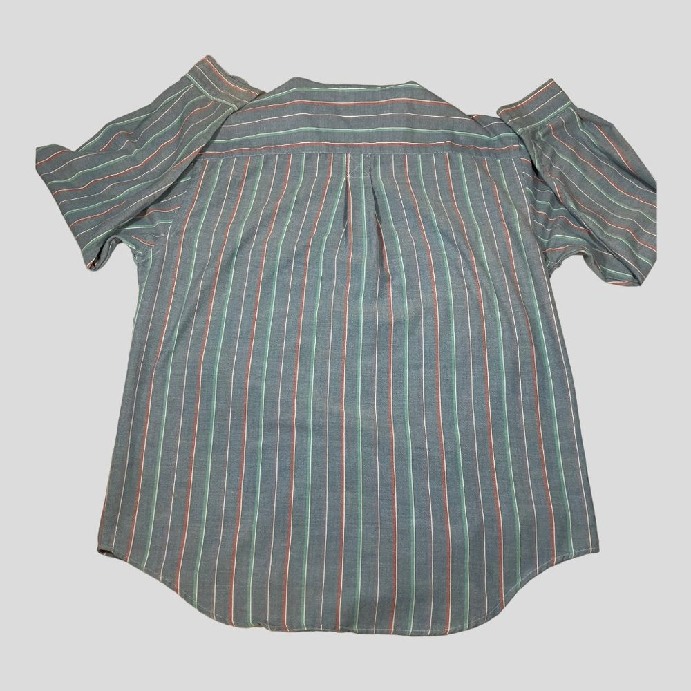 Vintage Levi's San Francisco Shirt Adult L Blue Striped button Down Men's - Picture 5 of 7